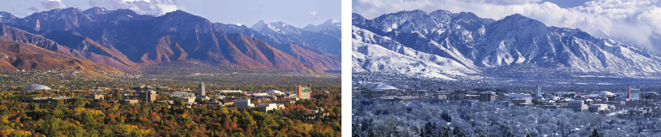 two views of the UofU campus